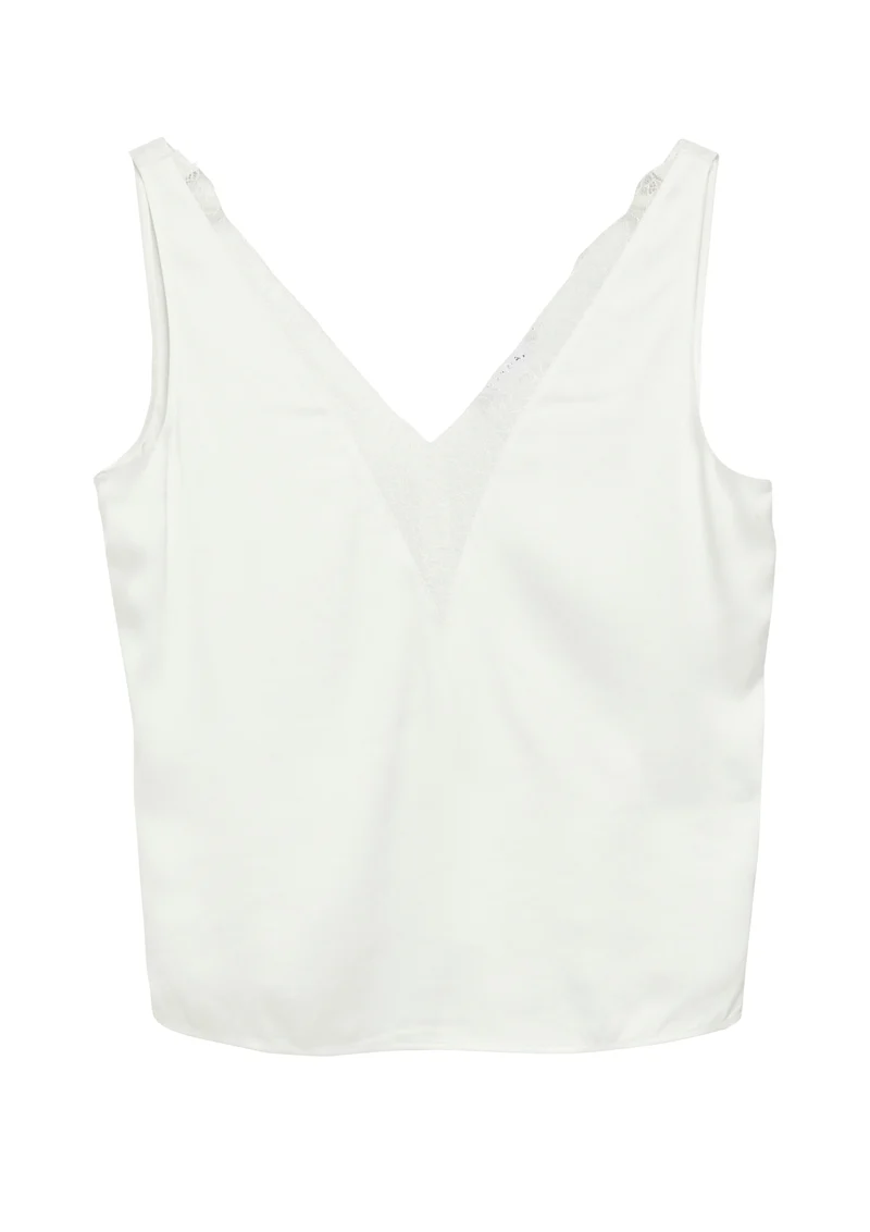 Satintop mit Spitze