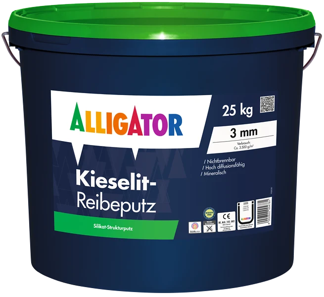 Alligator Kieselit-Reibeputz 2 mm 25 kg weiß