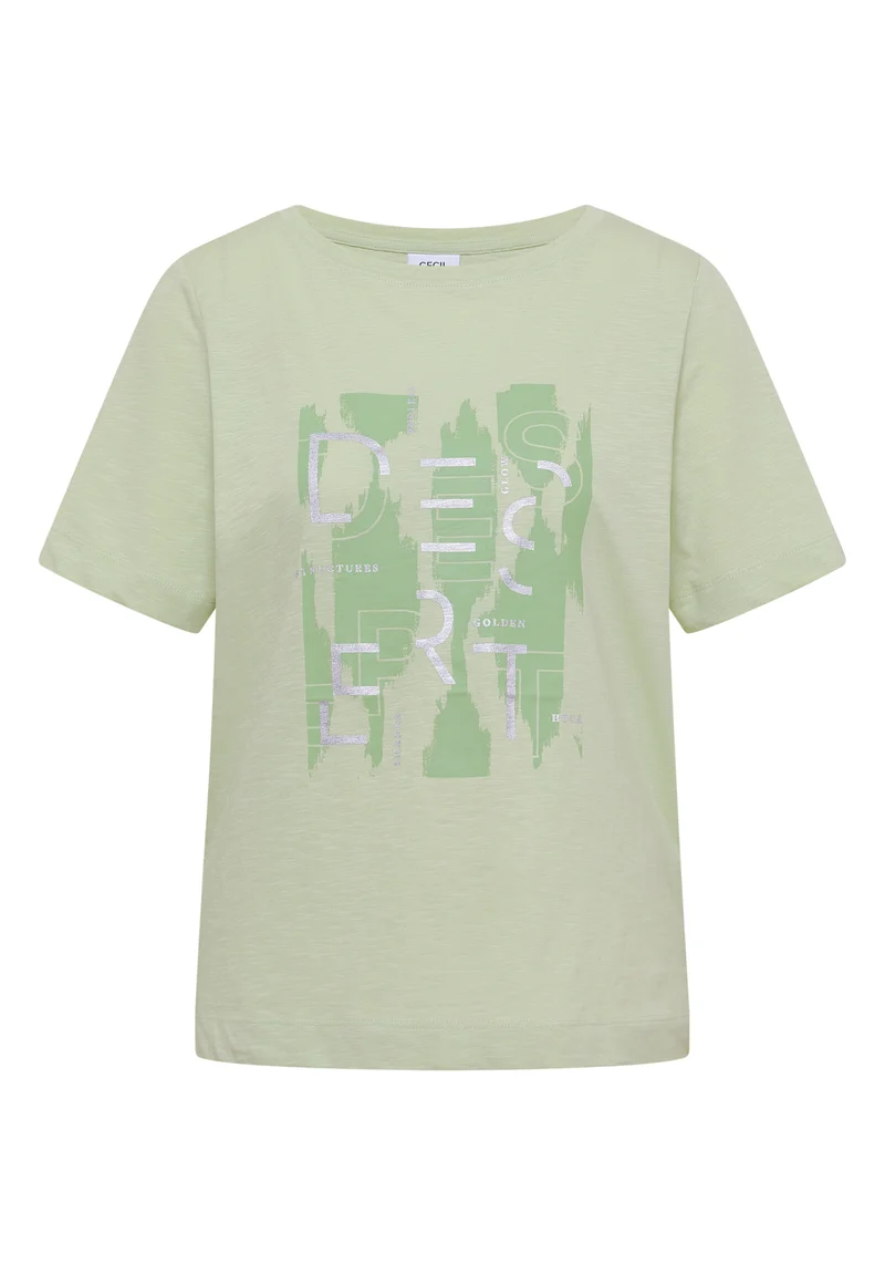 T-Shirt mit Rundhals und Frontprint