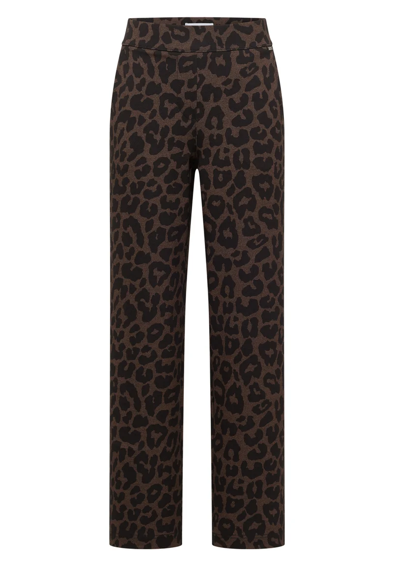 NEELE Straight Leg Hose mit Leo-Muster