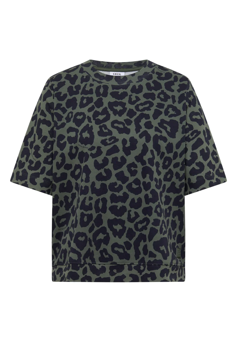 T-Shirt mit Rundhals und Leo-Muster
