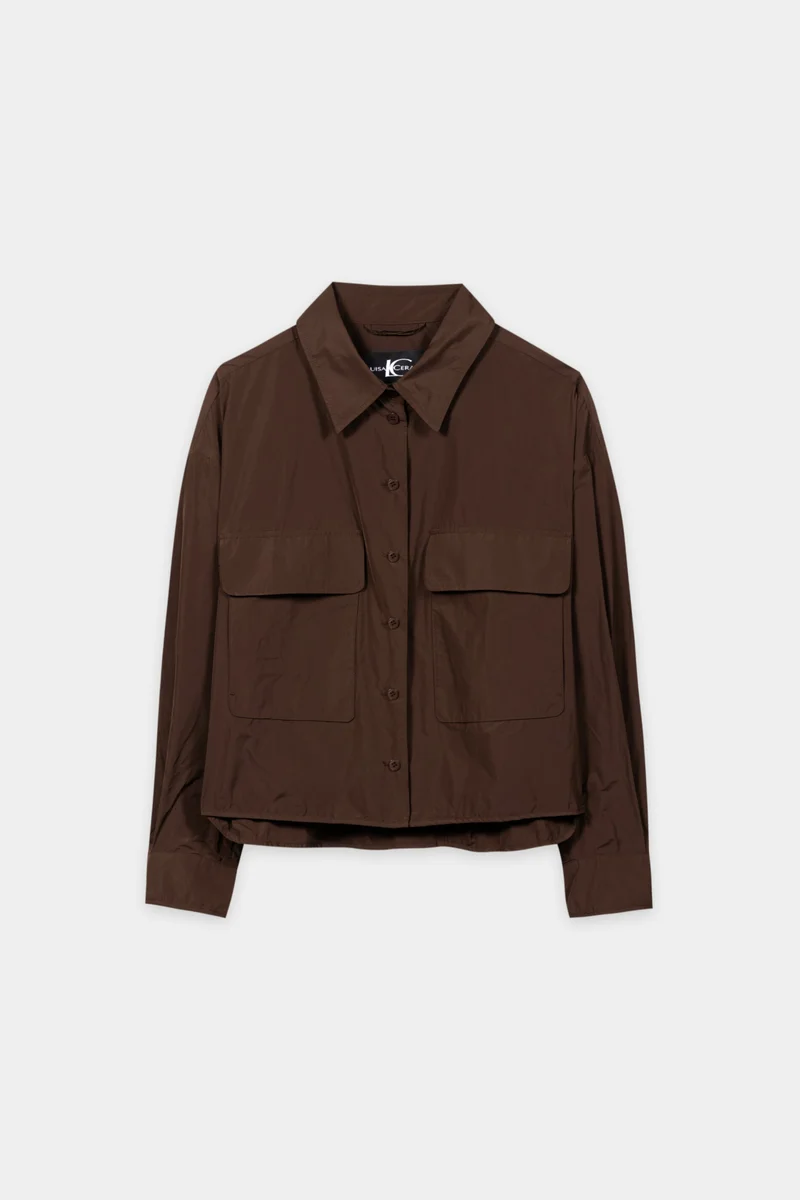 Blousonjacke aus Taft mit Changeant-Effekt