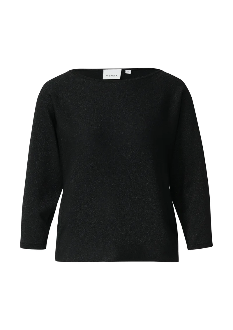 Glitzergarn-Feinstrickpullover