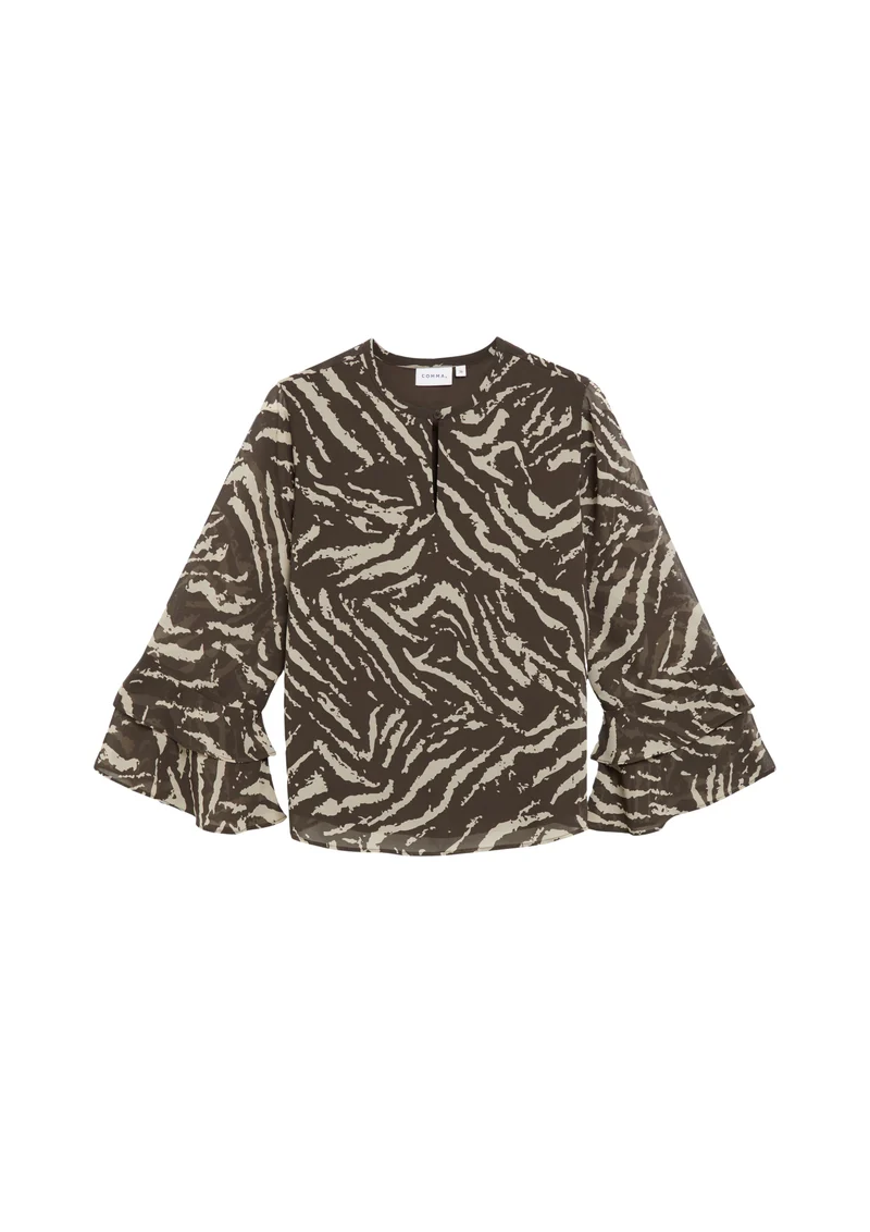 Chiffonbluse mit Volants