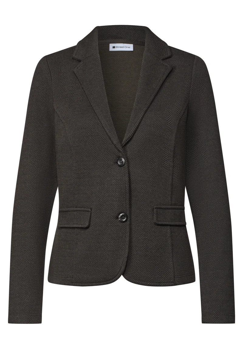 Basic Blazer mit Reverskragen und Dessin