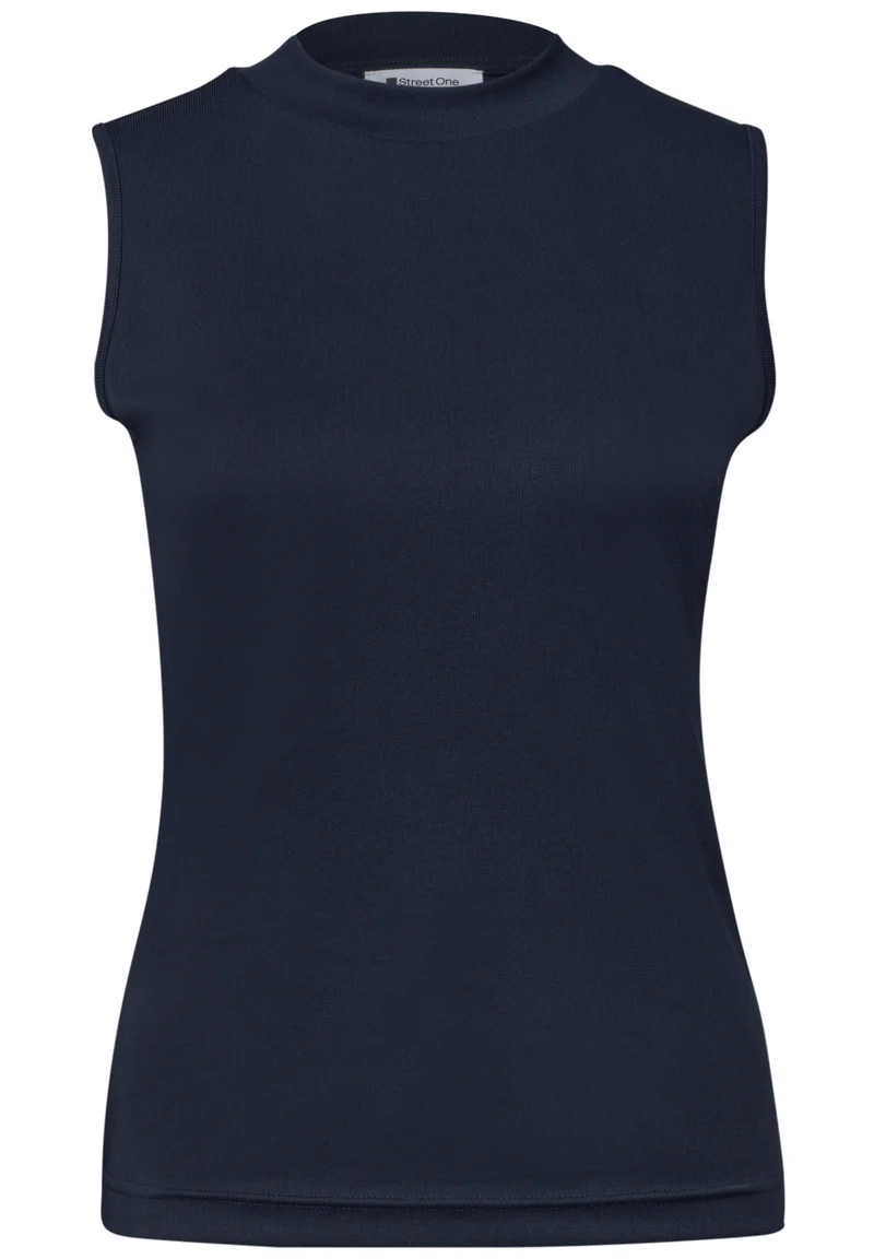 Top im Silk-Look mit Turtle Neck