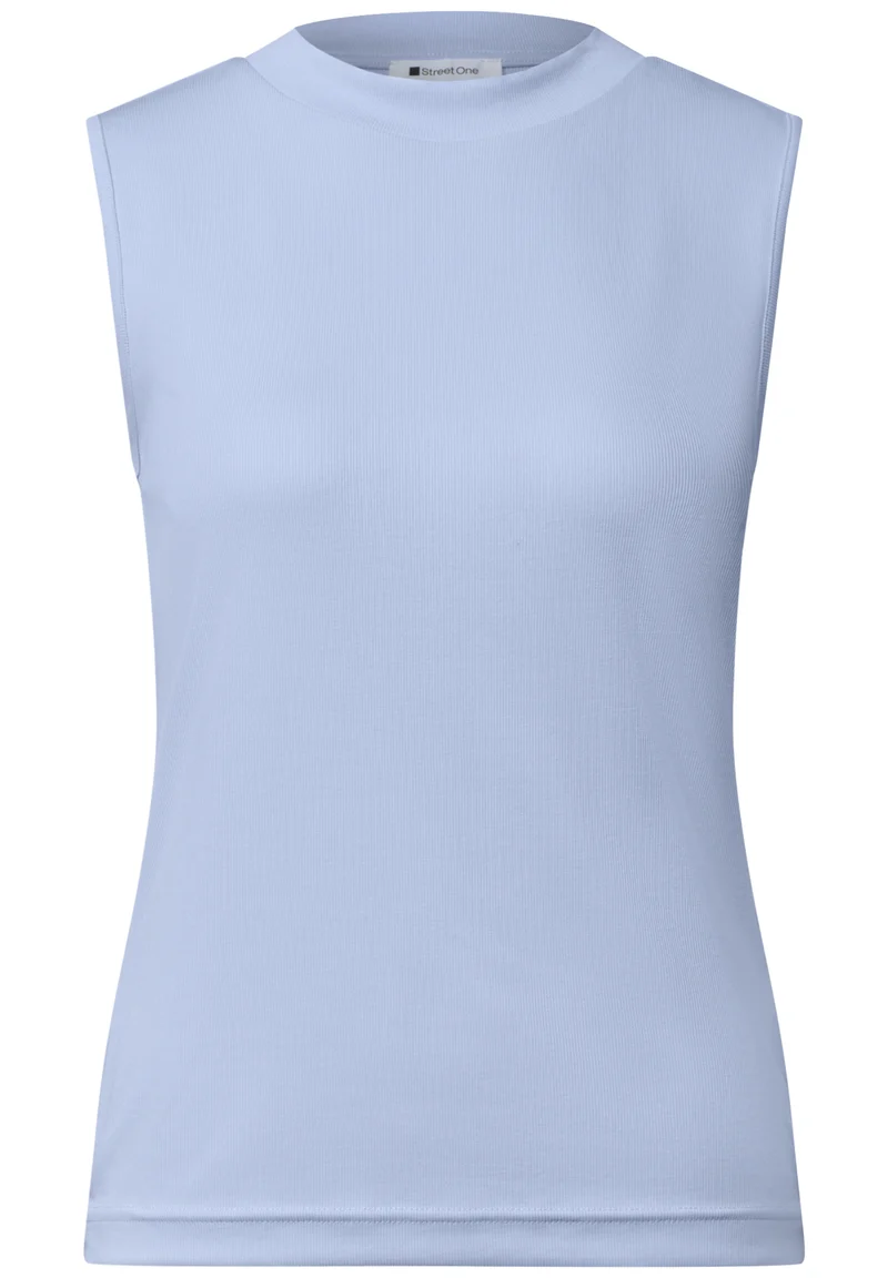 Top im Silk-Look mit Turtle Neck