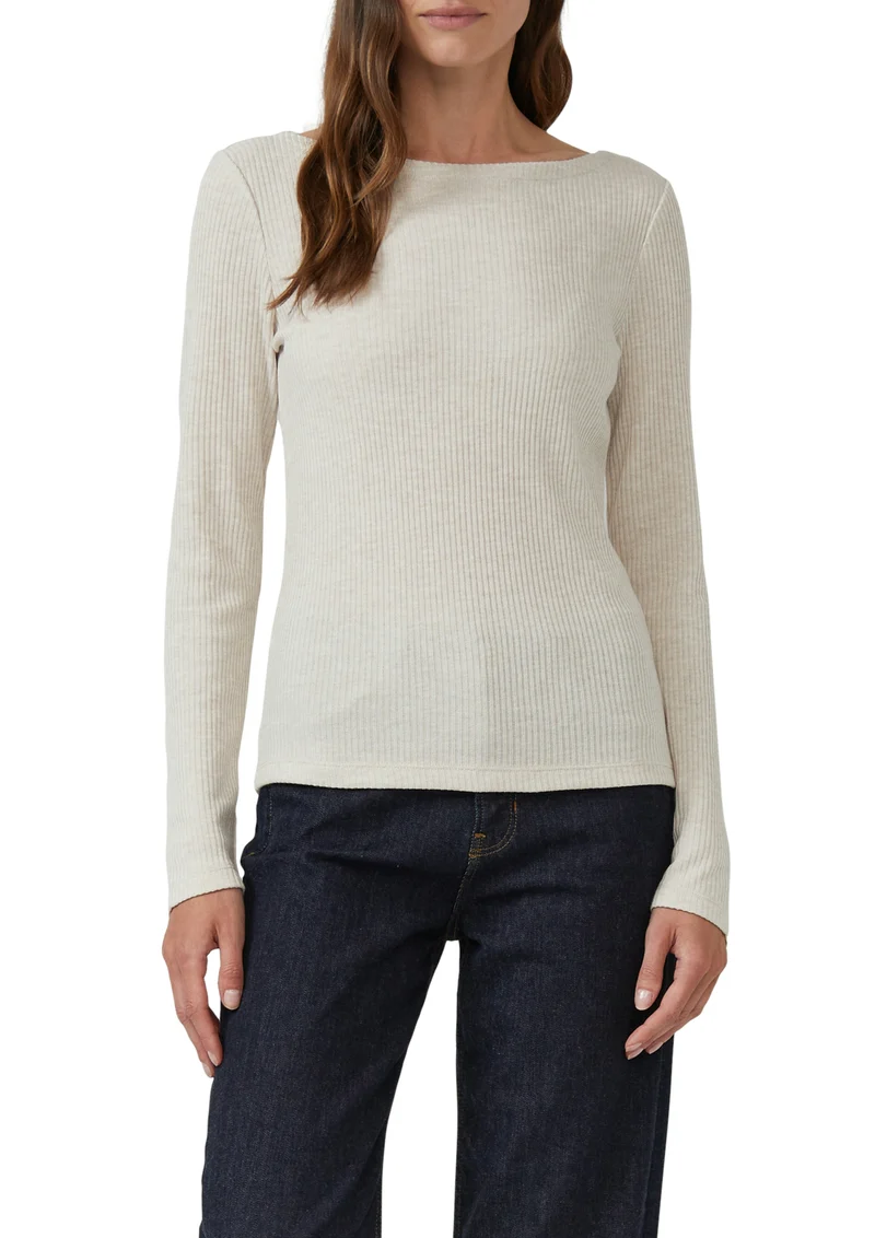 Geripptes Langarmshirt