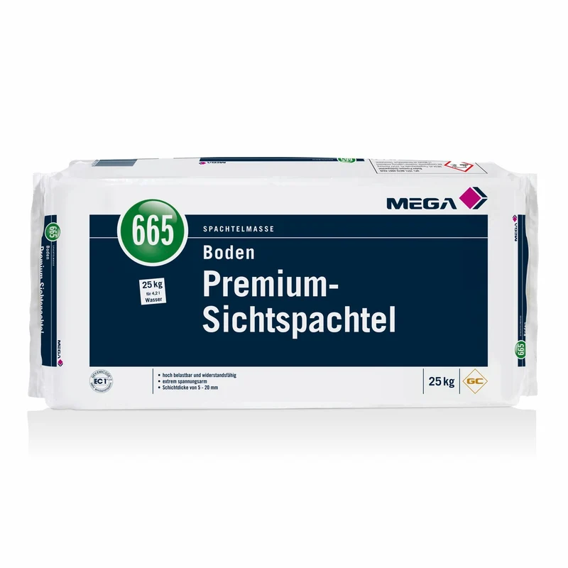 MEGA 665 Boden Premium-Sichtspachtel 25 kg zementgrau