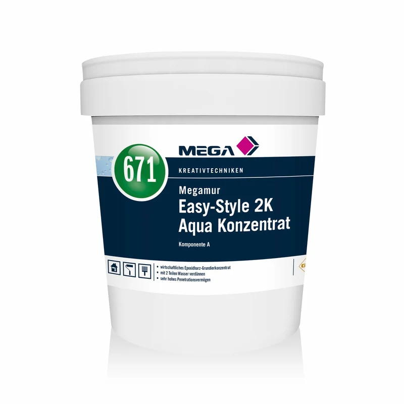 MEGA 671 Megamur Easy-Style 2K Aqua Konzentrat Komp. A 0,375 Liter farblos