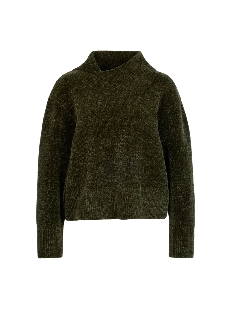 Rollkragenpullover aus Chenille-Garn