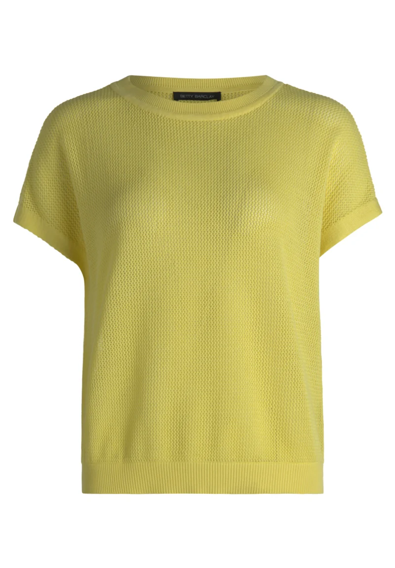 Lochstrick-Pullover mit Ajourmuster