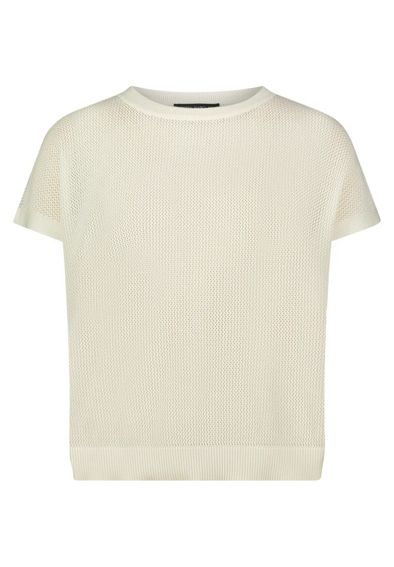 Lochstrick-Pullover mit Ajourmuster