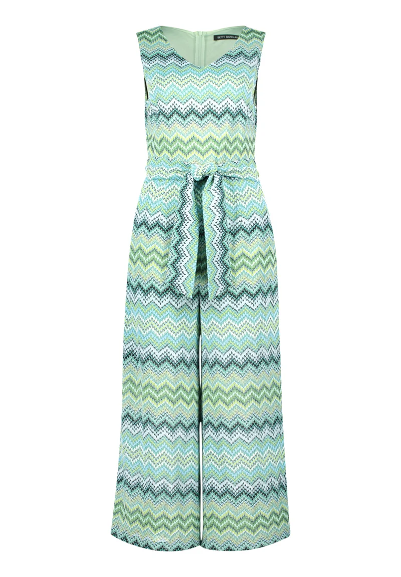 Jumpsuit mit Zickzack-Print
