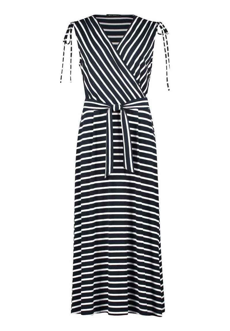 Jerseywickelkleid mit Streifenmuster