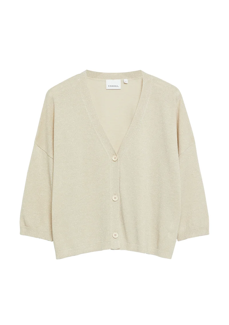 Strickjacke mit Glitzergarn