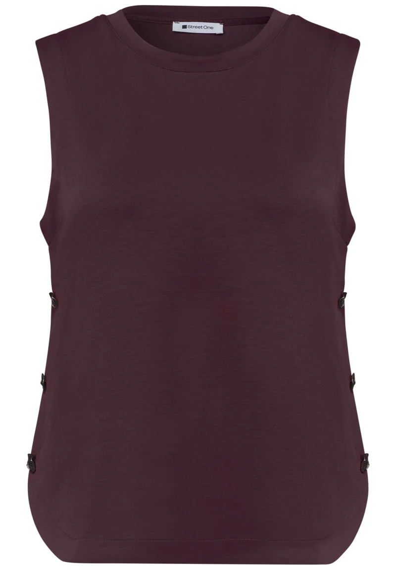 Jerseytop mit Knopfdetails