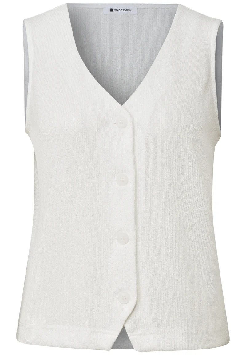 Weste in Feinstrick-Optik mit V-Neck