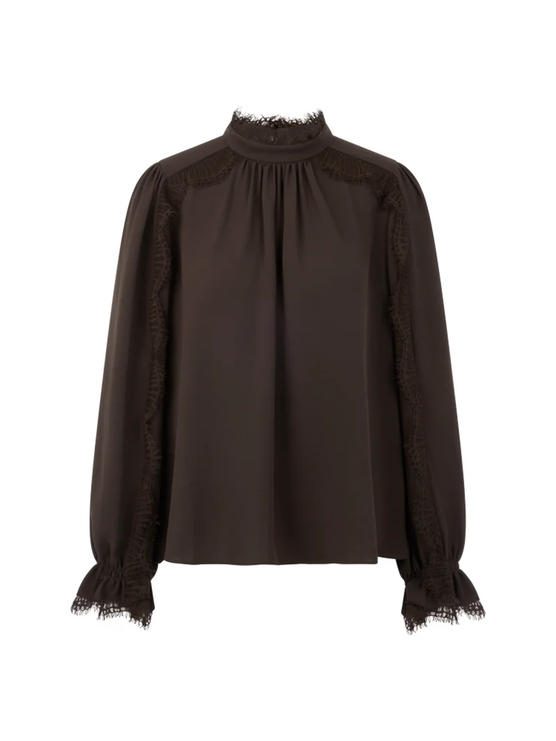 Fließende Bluse mit Spitze