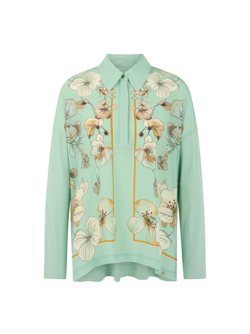 Blusenshirt aus Seiden-Modal-Mix