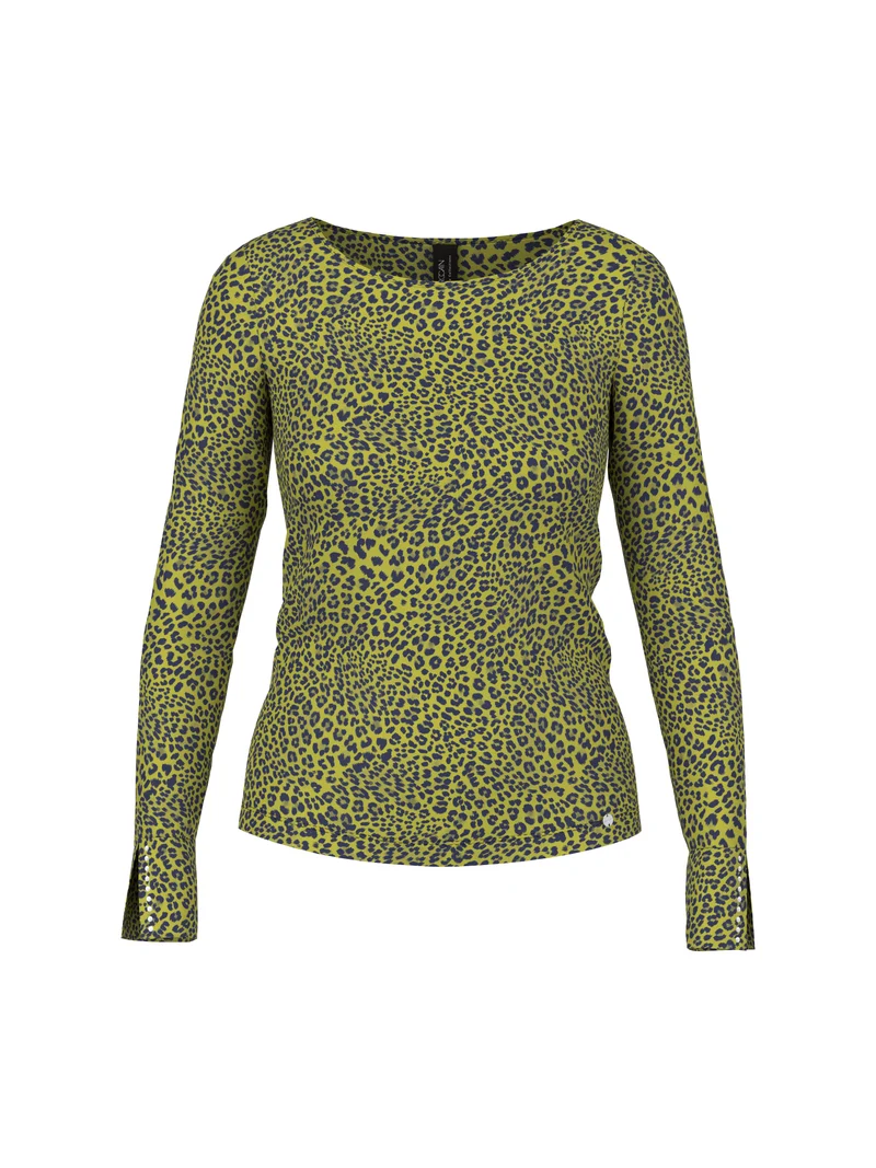 Langarmshirt mit Leo-Print