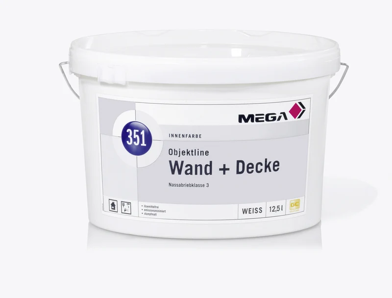 MEGA 351 Objektline Wand + Decke 12,5 Liter weiß