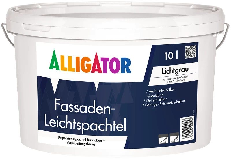 Alligator Fassaden-Leichtspachtel 10 Liter lichtgrau