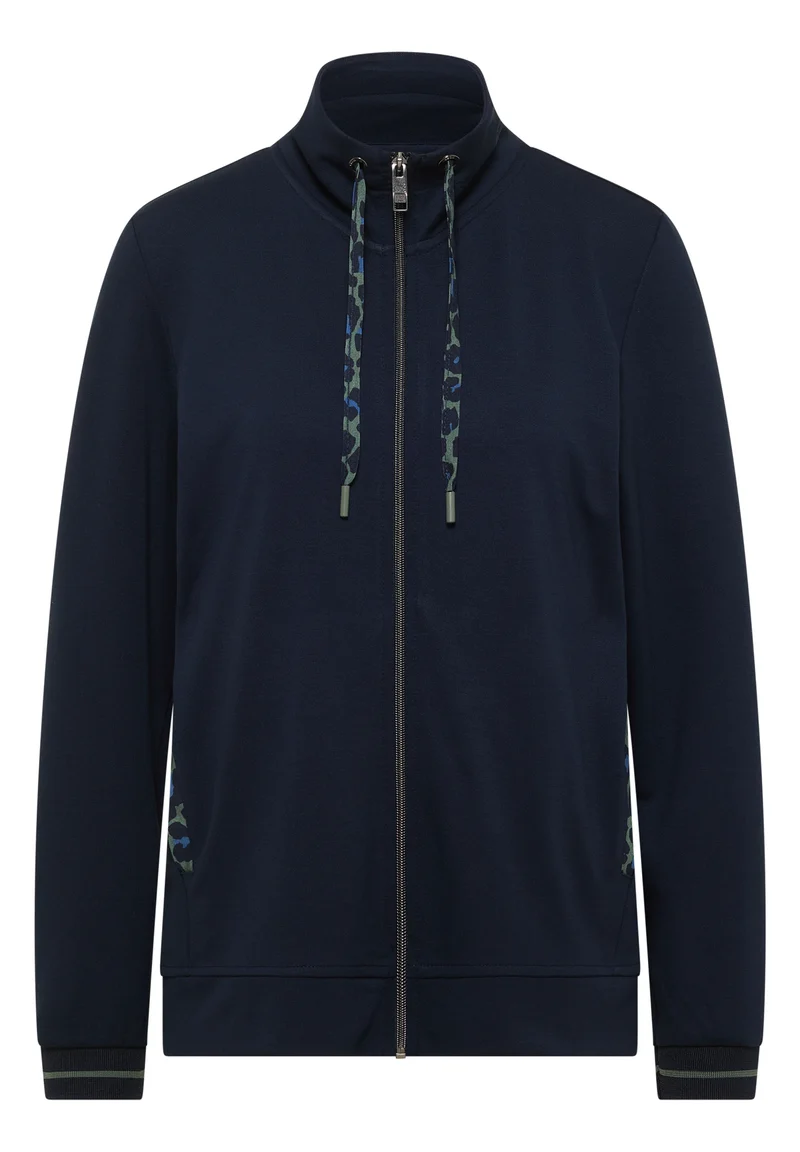 Jerseyjacke mit Stehkragen und Tunnelzug
