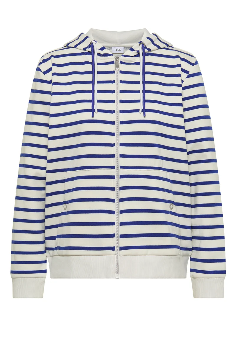 Kapuzenjacke mit Streifen und Struktur