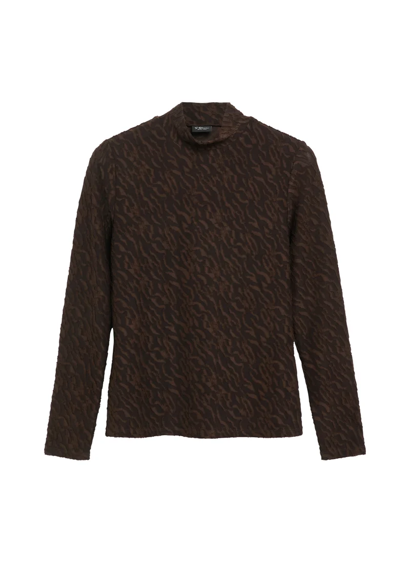 Langarmshirt mit Ausbrennermuster