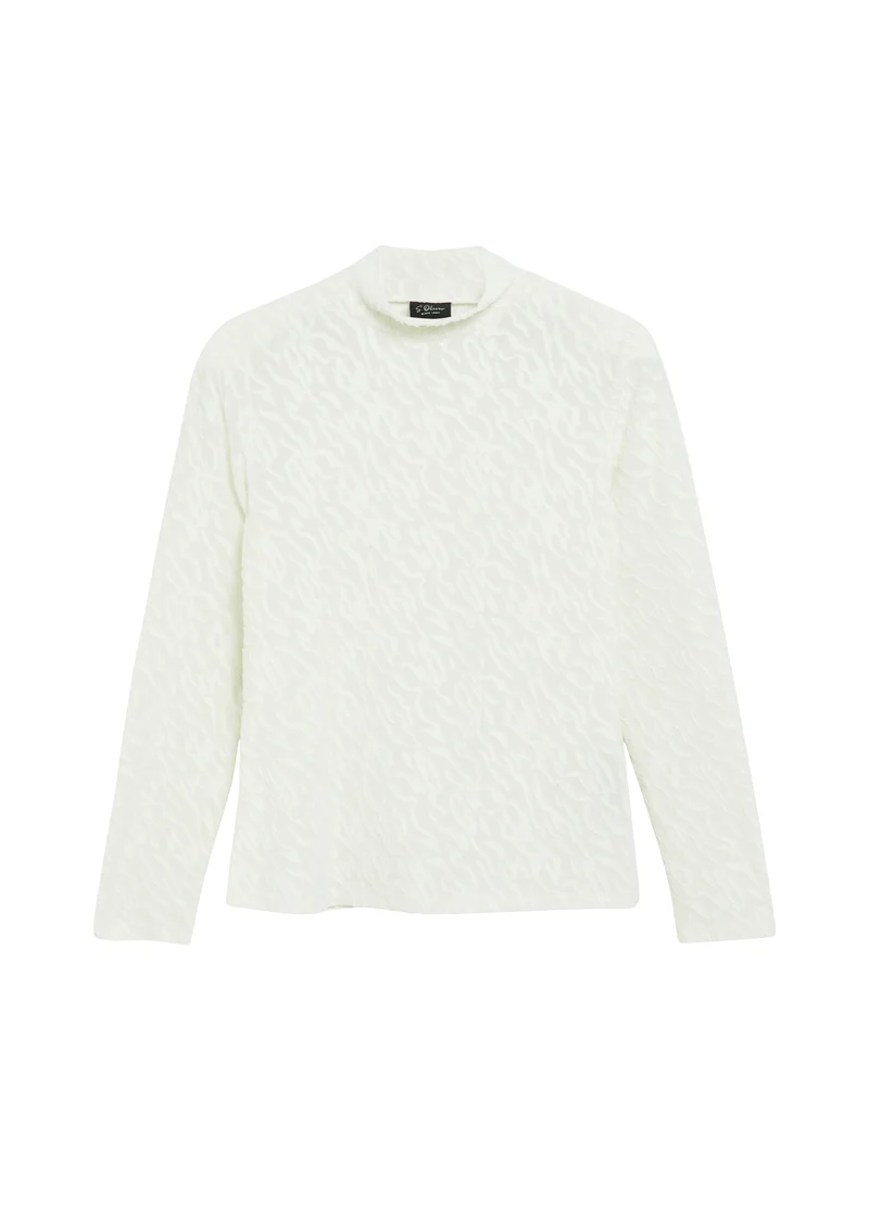 Langarmshirt mit Ausbrennermuster