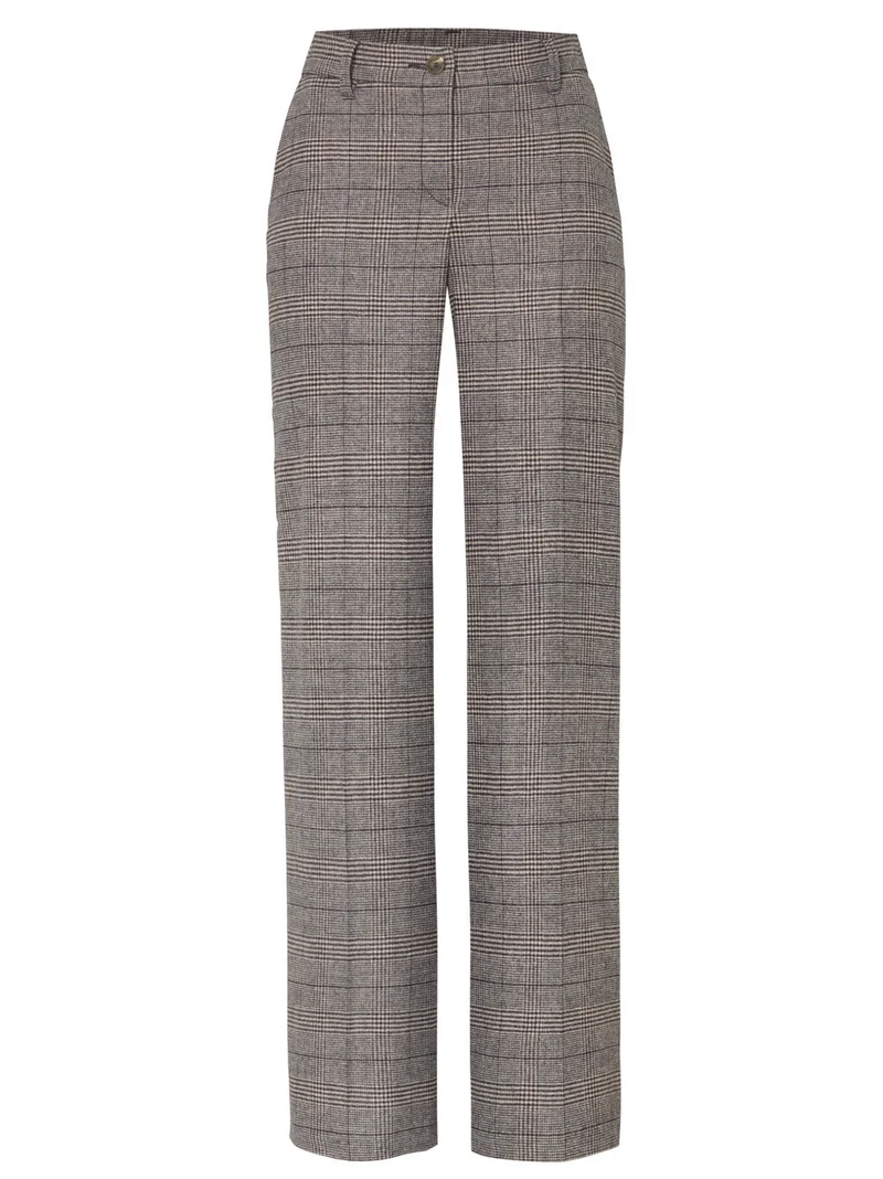 LUISA PALAZZO Wide-Leg Hose mit Karomuster
