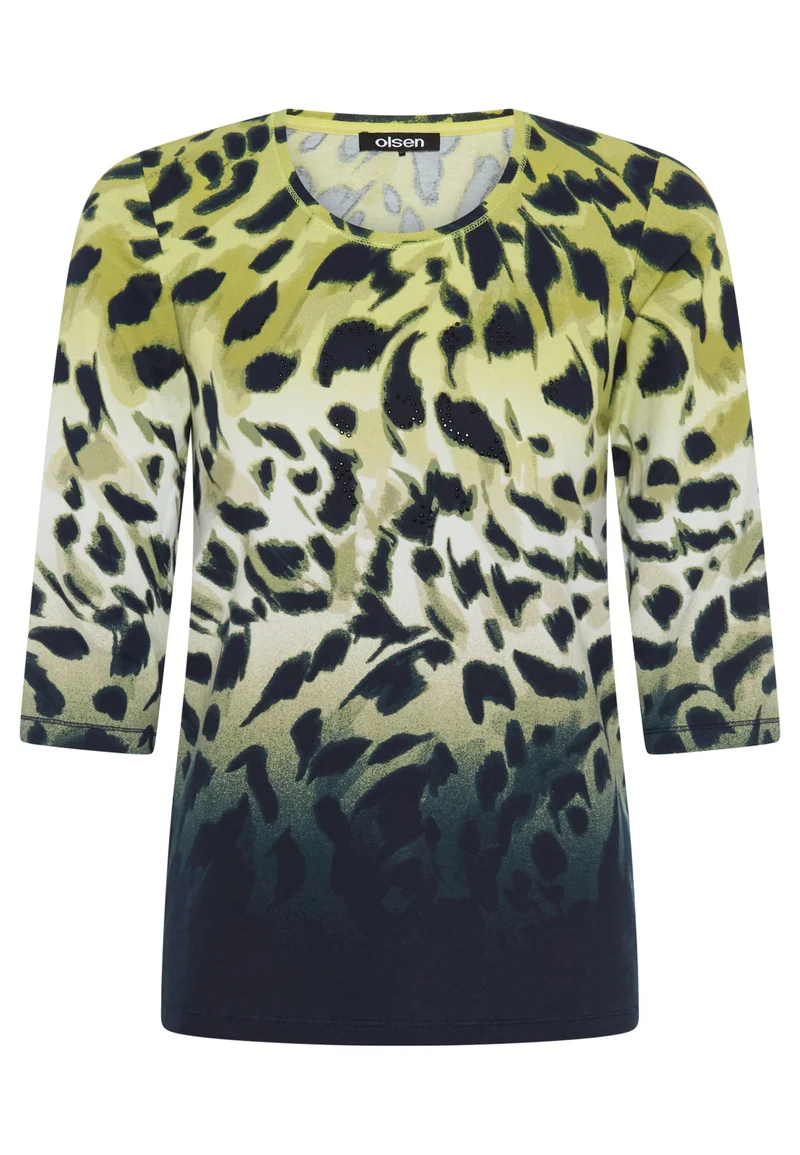 Shirt mit Panneaux-Print und Zierelementen