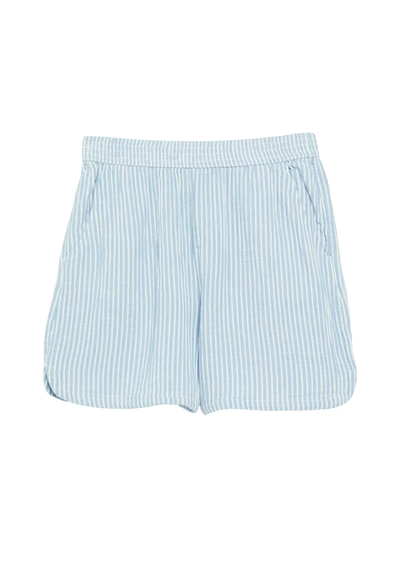 Gestreifte Shorts aus aus Musselin