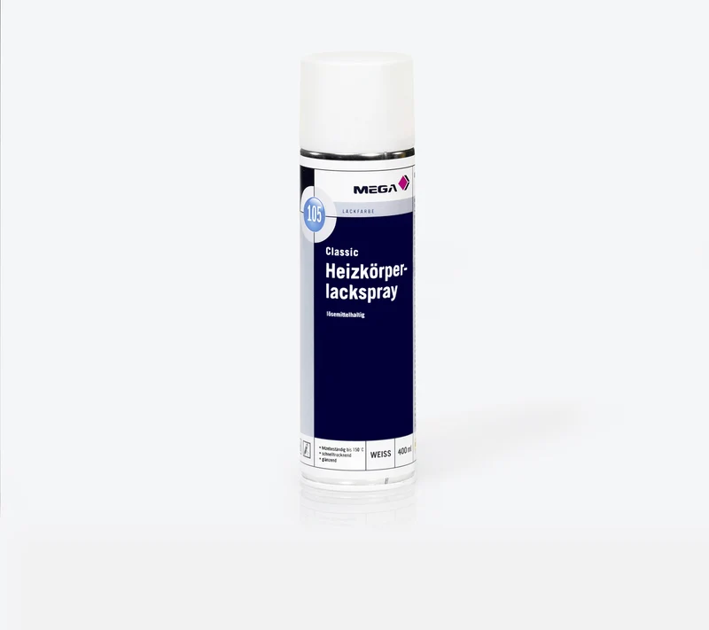 MEGA 105 Classic Heizkörperlackspray 0,4 Liter weiß