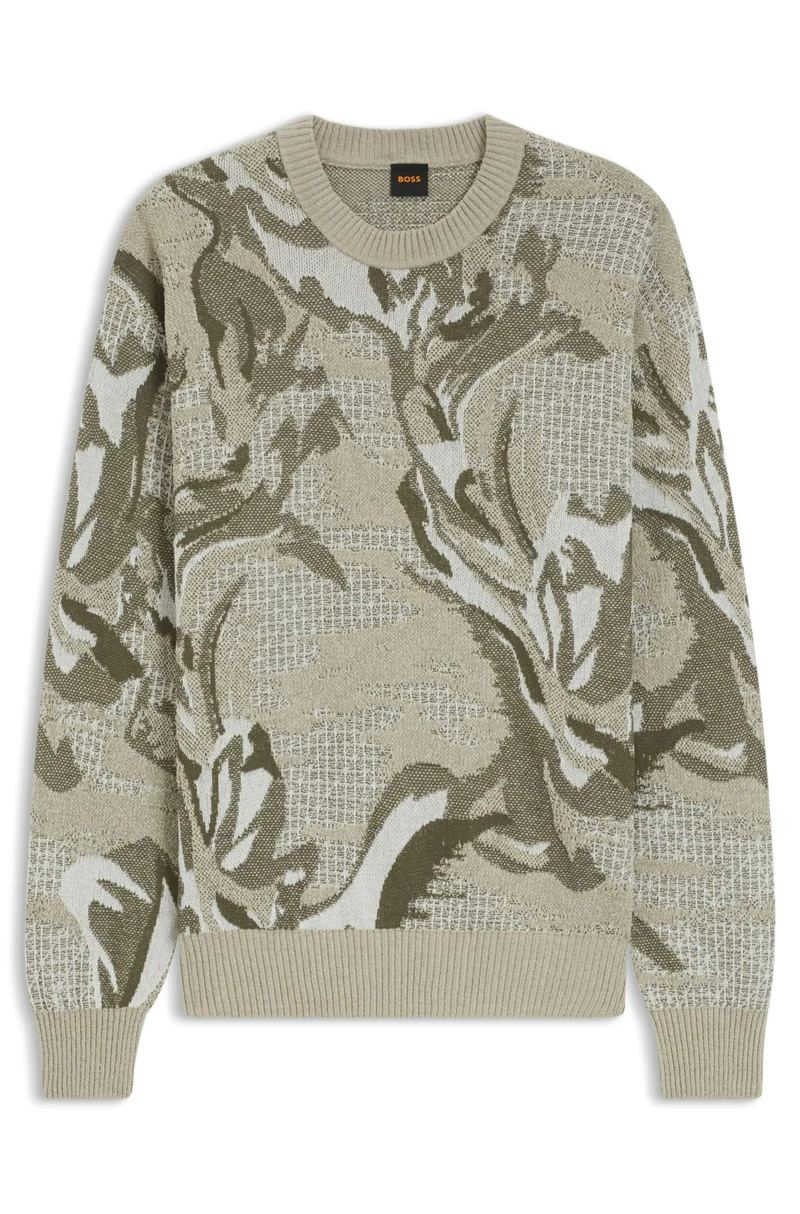Afloralo Pullover mit Jacquard-Muster