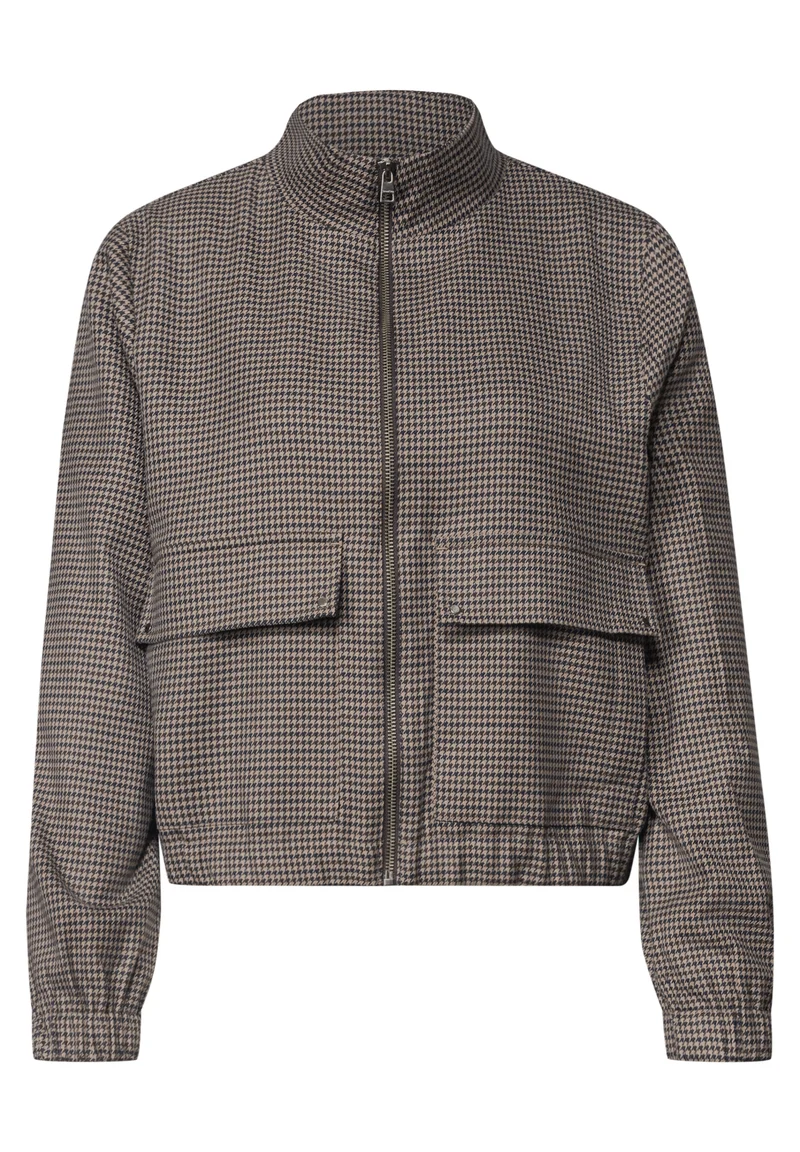 Leichte Jacke im Houndstooth-Look