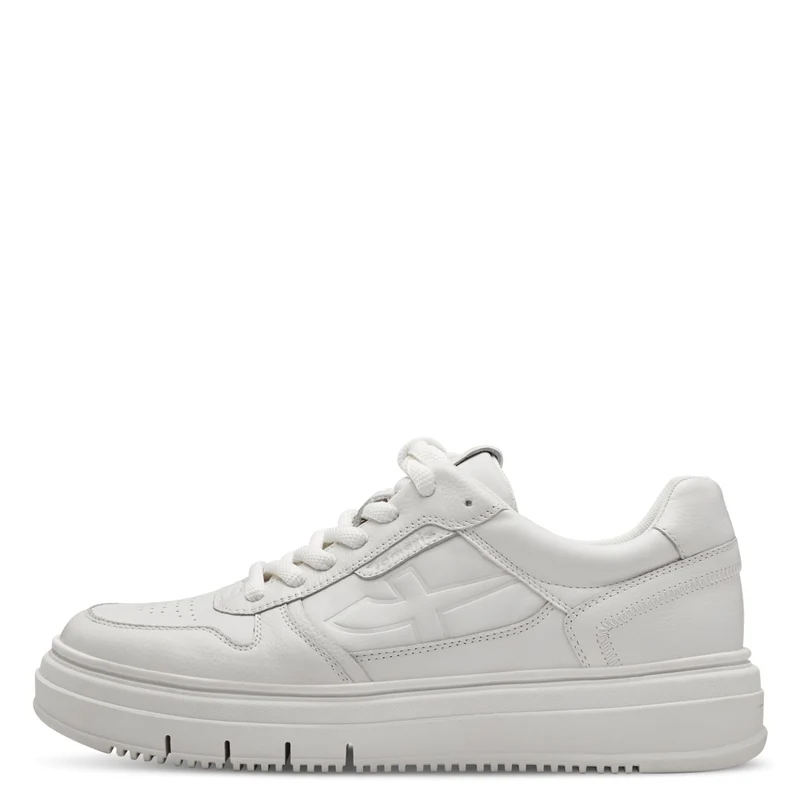 Sneaker Low aus Leder-Textil-Mix