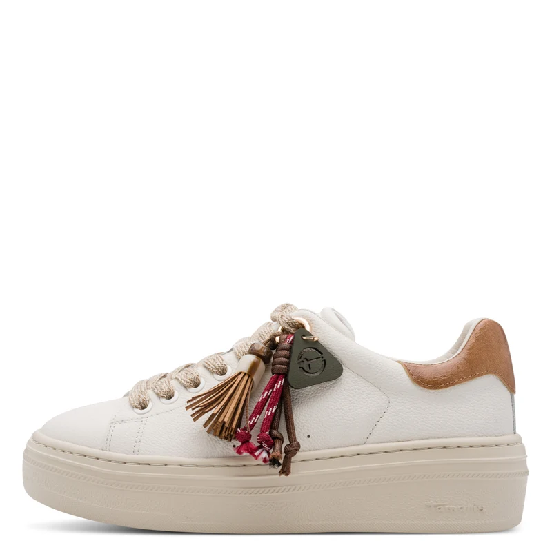 Sneaker aus Leder-Textil-Mix