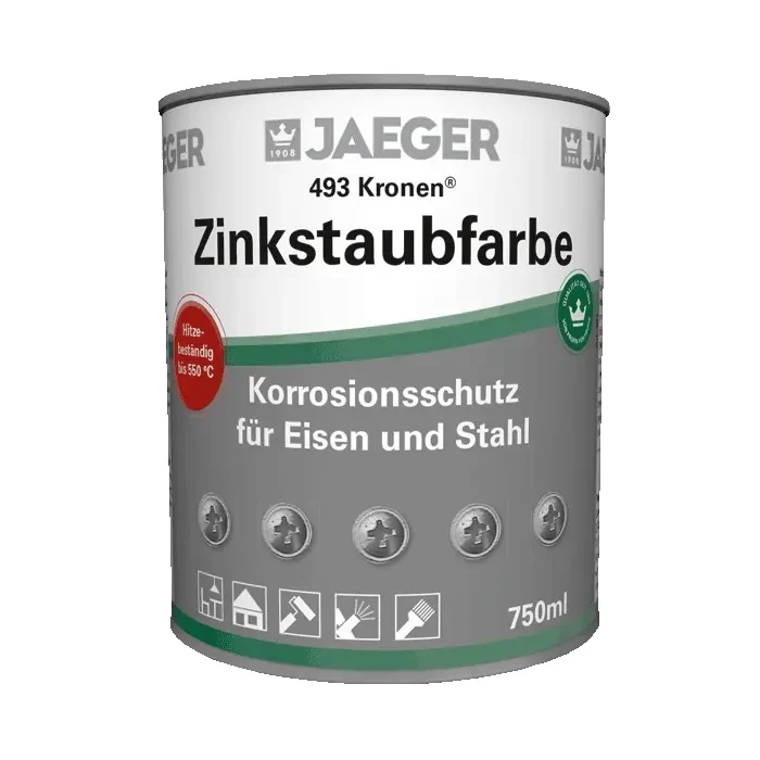 Jaeger 493 Kronen Zinkstaubfarbe 0,75 Liter grau
