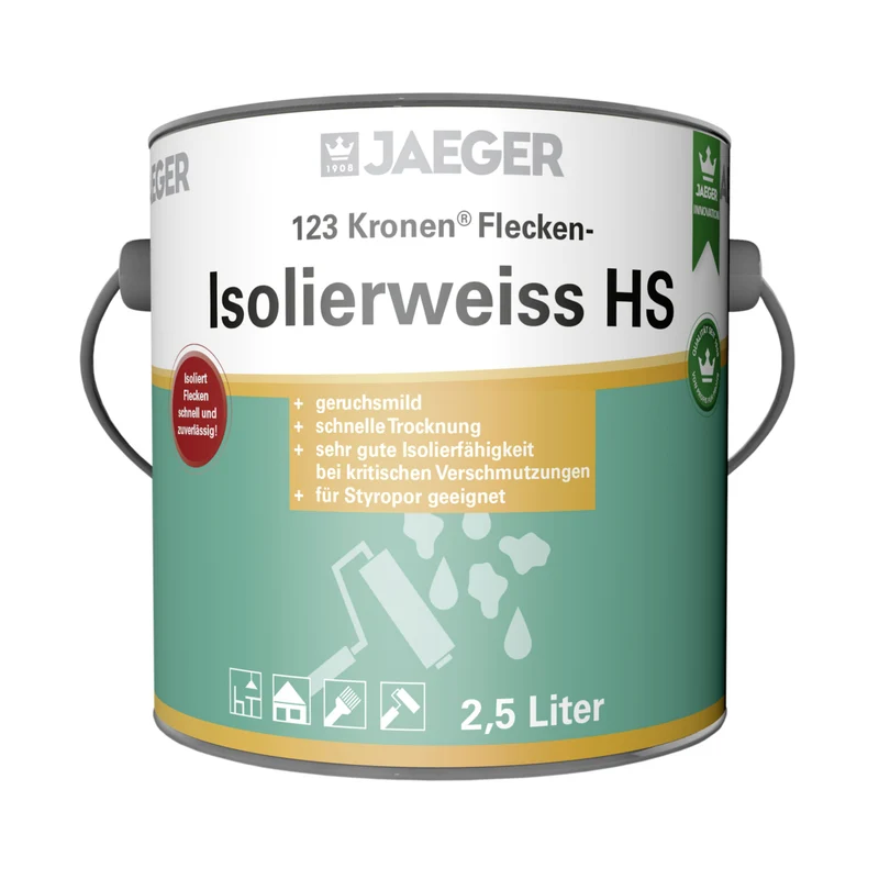 6x Jaeger 123 Kronen Flecken-Isolierweiß HS 0,375 Liter weiß