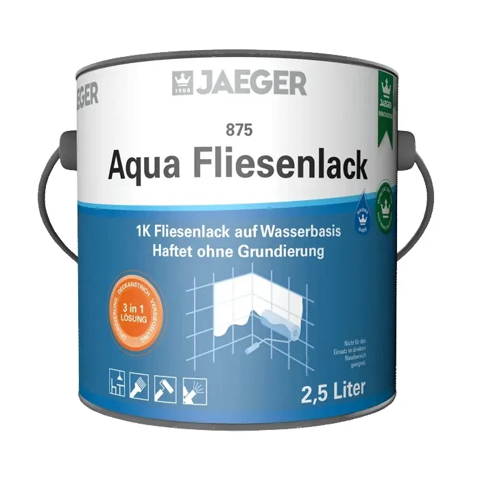 Jaeger 875 Aqua Fliesenlack 2,5 Liter neve (weiß)