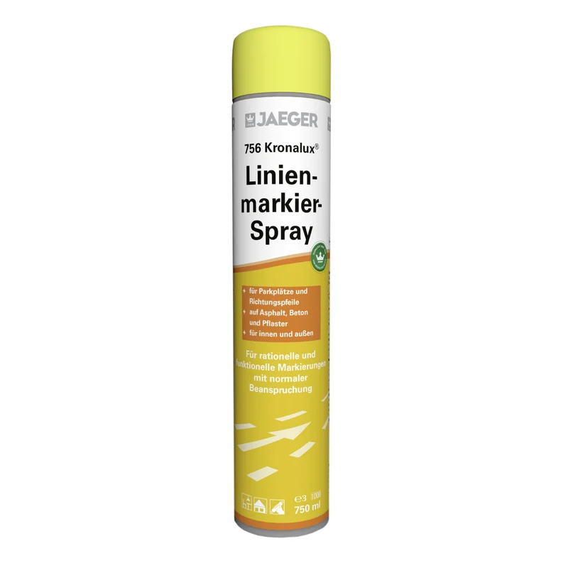 6x Jaeger 756 Kronalux Markierungsspray Linienmarkierspray 0,75 Liter weiß