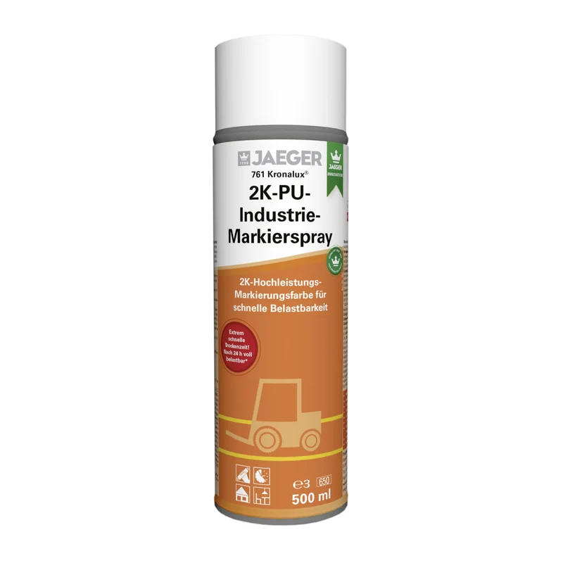 6x Jaeger 761 Kronalux 2K-PU-Industrie-Markierspray 0,5 Liter