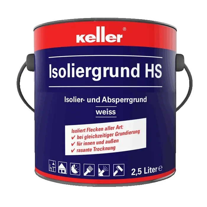 6x Jaeger 581 Keller Isoliergrund HS 0,375 Liter weiß