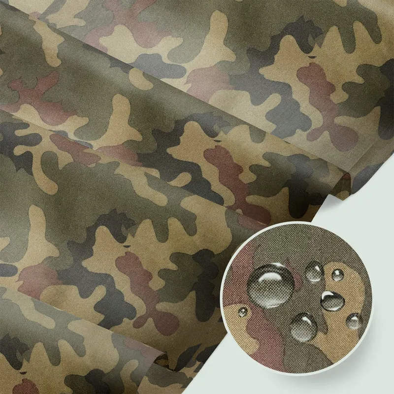 Wasserabweisender Stoff Oxford - Braun Camo II