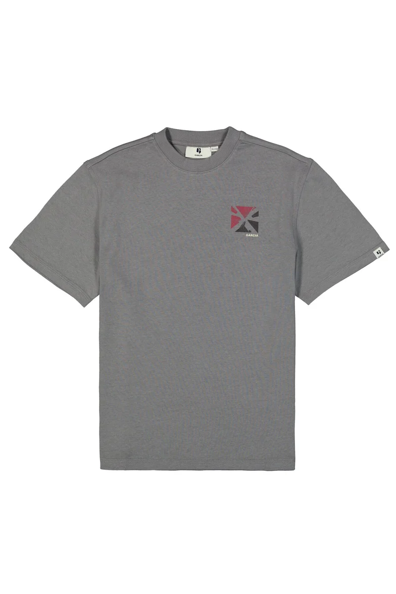 GARCIA T-Shirt mit Brust- und Rückenprint