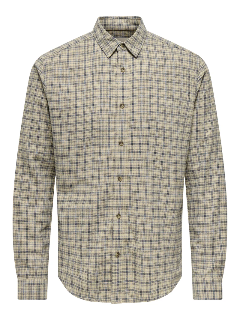 ONSGUDMUND Slim Fit Karohemd aus Baumwolle