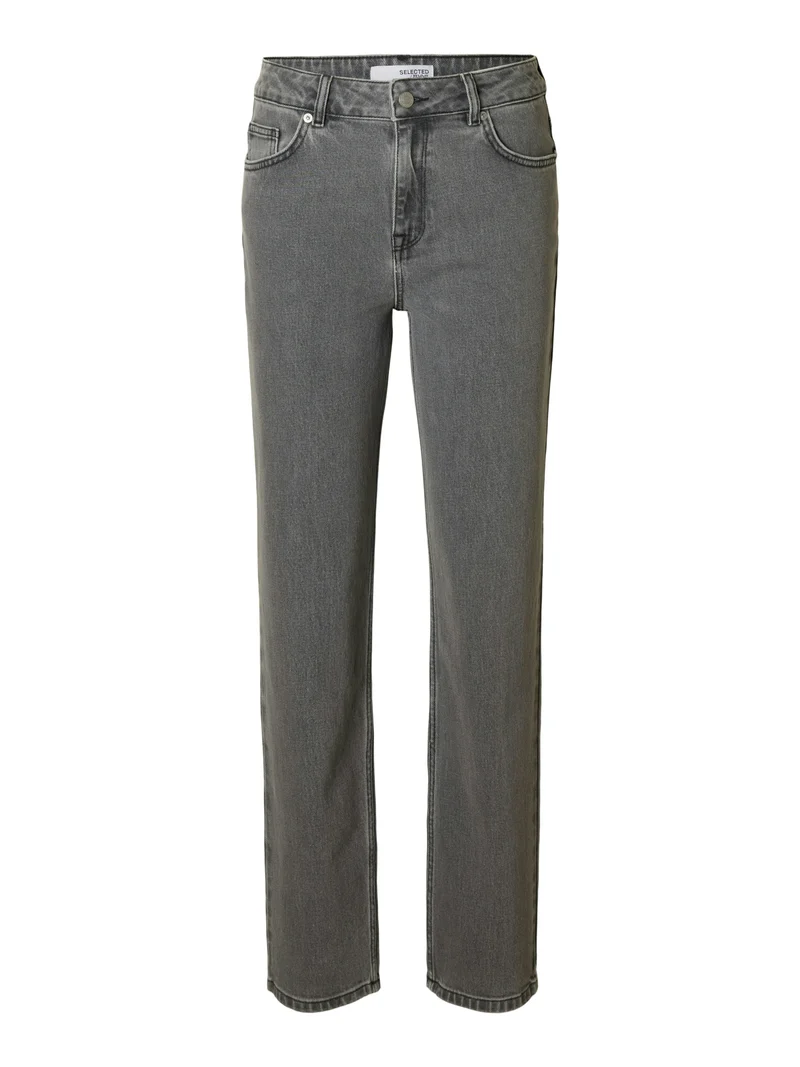 Straight Jeans mit Bio-Baumwolle und Stonewashed-Effekt