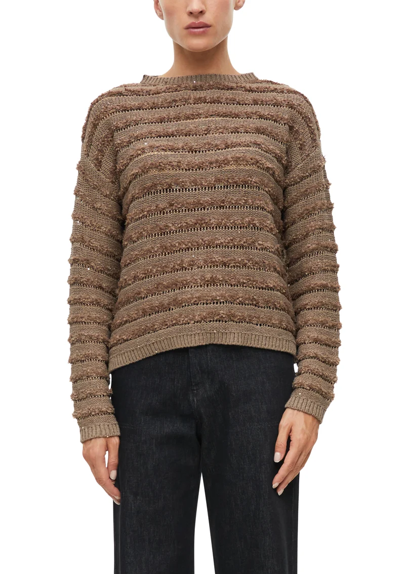 Ajourpullover mit Pailletten